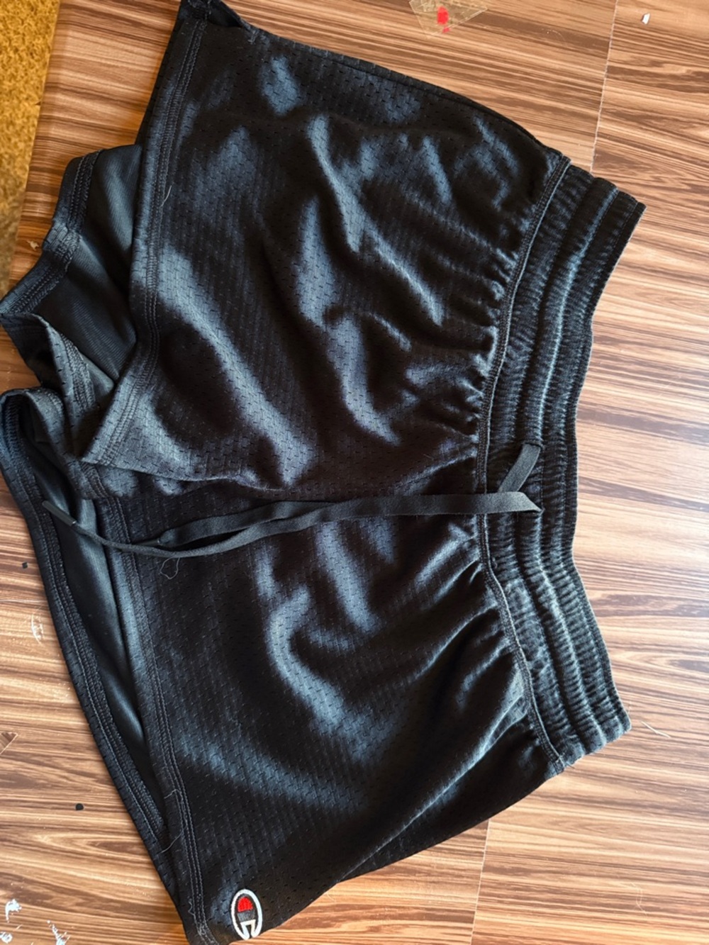 Champion Black Women's Athletic Mesh Shorts with Drawstring
